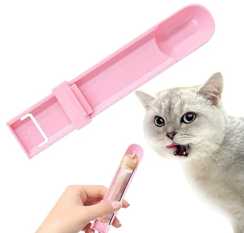 Cuillère à café amusante pour chats, presse-étoupe pour animaux domestiques - Distributeur de collations pour chats à cuillère | pour nourriture humide, liquide, biscuits, viande hachée, chatons