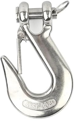 Heavy Duty 304 Edelstahl Marine Grade Kran Gabelkopf Haken Hebe Kette Hoist Jaw Swivel Fracht(0.5T)