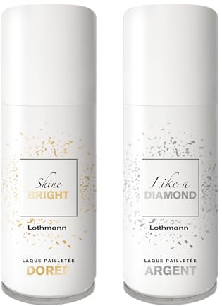 Lothmann Paris - Duo Laques Pailletées Shine Bright Like A Diamond Argent + Dorée - 2x100ml
