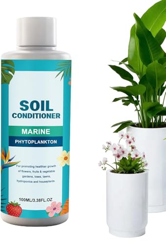 Acondicionador de Suelo Revitalizante | 100 ml de Agente Fertilizante para Césped - Activador de Tierra para Plantas de Interior,para Cactus, Orquídeas, Bonsáis, Suculentas, Interior y Exterior, Flore