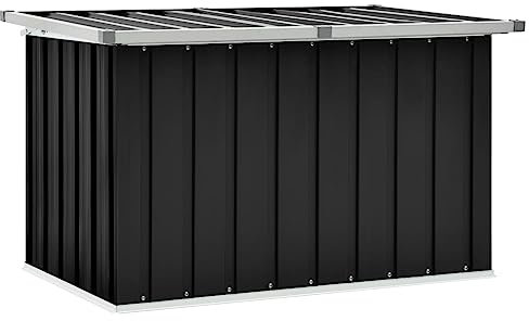 vidaXL Gartenbox Auflagenbox Kissenbox Aufbewahrungsbox Truhe Box Gartenmöbel Gartenkasten Gartentruhe Werkzeugkasten Anthrazit 109x67x65cm
