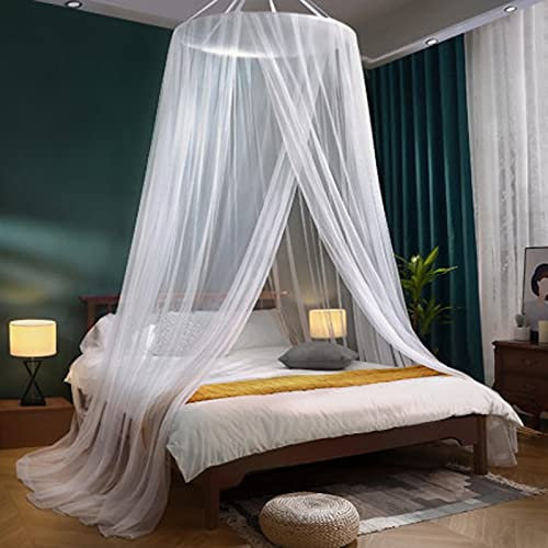 QDTD Weiß Moskitonetz Für Bett Baldachin Mückennetz Betthimmel Insektenschutz Netz Für Doppelbetten Baby Kid Kinder Daheim Oder Für Die Reise(Size:1 * 2m(3.3 * 6.6ft))