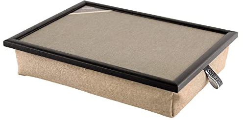 Andrews Living Vassoio con cuscino, tinta unita, colore: beige scuro