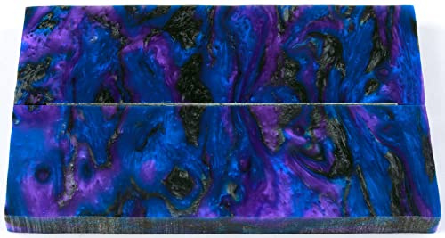Texas Knifemakers Supply Amethyst Acrylic Liquid Inlace Knife Handle Scales - 5 x 1-1/2 x 3/8 (Each Pair is Unique!) [IA2113]