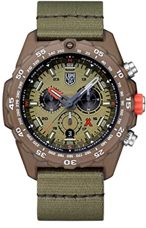 Luminox Analog schweizisk kvartsurverk klocka för män med Ocean Tide armband XB.3757.ECO, Grön, Modern