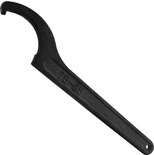 Auvotuis C Krok skiftnyckel, svart justeringskrok skiftnyckel verktyg kolstål skiftnyckel hylsa chuck för 78-85 mm rund mutter