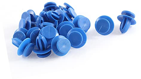 A ABSOPRO Automobile Porta Rivetti Fermi per 9mm Foro Plastica Blu (20Set)
