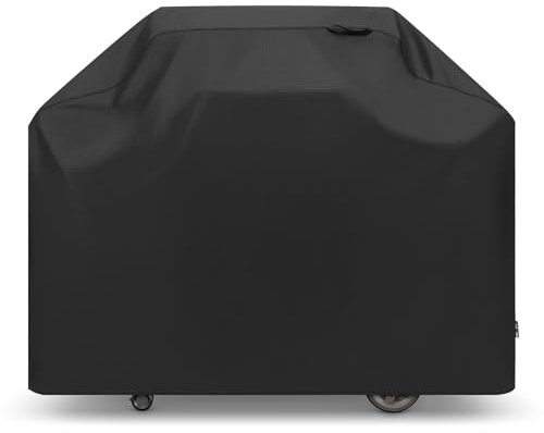 Unicook BBQ Cover 55 Inch, 3-4 Burner Barbecue Cover, Waterproof Vinyl Shell with Polyester Lining, No Water Leaking, No Sticking, Anti-UV, Compatible with Weber, Nexgrill, 139.7 x 58.4 x 106.7 cm