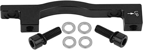 Hapivida Scheibenbremsen Adapter, A-F203 Fahrrad Scheibenbremsen Halterungsadapter Vorderrad Fahrrad Scheibenbremsen Halterungs Konverter für 203 mm/8 Zoll Vorderradgabel(Schwarz)