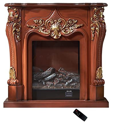 Electronic Fireplace Water Vapor Fireplace Focolare elettrico Bruciatore a inserto Camino decorativo Set Mensola in legno Scaldabagno Camino Deocrazione ottica della fiamma a LED Electric Fireplace (
