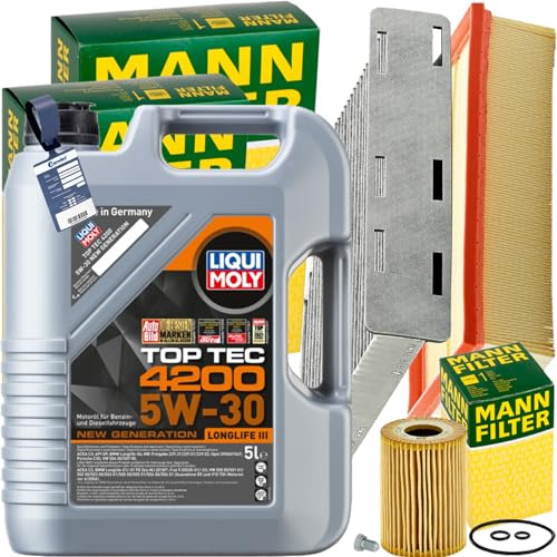 Inspektionspaket + 5L 5W-30 Öl passend für Golf 5 A3
