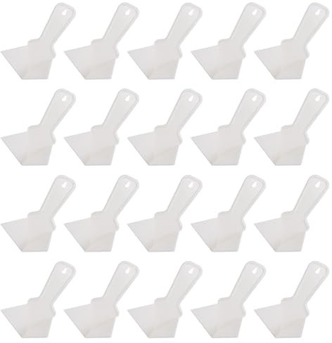 QUARKZMAN 20 Pezzi di Spatola Angolare Interna da 4 Pollici in Plastica per Angoli di Cartongesso, Ideale per Stuccare Carta da Parati, Colore Bianco