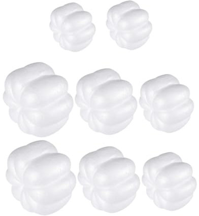 SHINEOFI 1 Satz 8St Foam White Kürbis halloween pumpkin halloweenkürbis Mini-Schaum-Kürbisse Schaumstoffbälle Ornament Wohnkultur Halloween-Dekore weißer Embryo-Kürbis