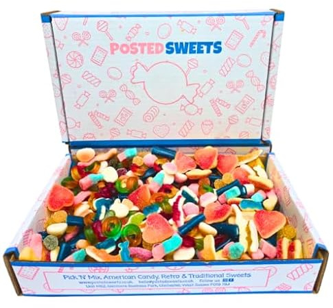 800g Pick & Mix Sweet Box | Sweet Hamper Gift | Fizzy & Gummy Candy Selection | Birthday Gift for Her, Him & Teens | Thank You, Get Well Soon, Congratulations & Thinking of You | Posted Sweets