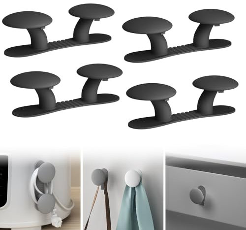 Kabelwickle, 2024 Neu Küche Kabelhalter für Geräte, Kabel Organizer für Küchengeräte, Kabelhalter Selbstklebend für Küchengeräte für Küchengeräte (Schwarz, 4PCS)