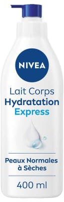 NIVEA Body Milk Hydration Express 72h (1 x 400 ml) - Body Milk with Pure Hyaluronic Acid - Body Care Fast Moisturising - Nourishing Serum for Normal Skin