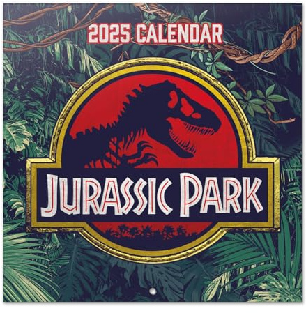 Calendario 2025 pared Jurassic Park - Calendario pared, Planificador mensual: Con espacio para anotar e Ilustraciones (30x30 cm)