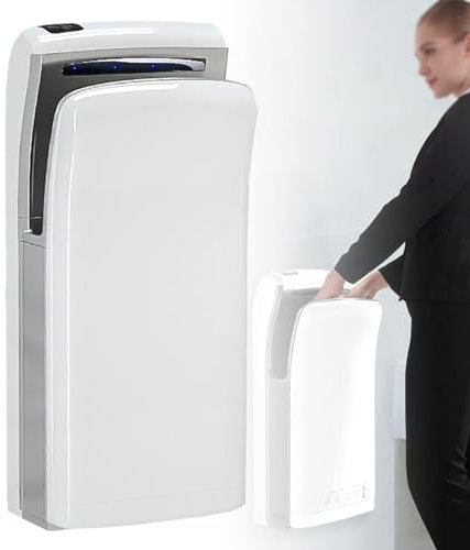 Asciugamani Automatico Commerciale Da 1800 W - Filtro Hepa + Motore Brushless, Asciugamani Per Wc Ad Alta Velocità - 5-7 Secondi Per Asciugare, Asciuga Mani Elettrico A Induzione,White