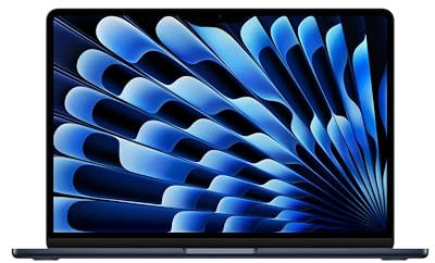 Apple 13 MacBook Air Laptop mit M3 Chip: 13,6 Liquid Retina Display, 16 GB gemeinsamer Arbeitsspeicher, 256 GB SSD Speicher, beleuchtete Tastatur, 1080p FaceTime HD Kamera, Mitternacht