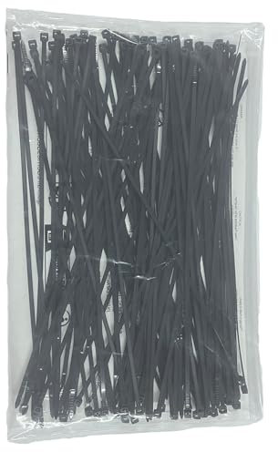 EzySup fascette plastica lunghe,300mm x 4,8mm,Resistenza alla trazione 22 kg,120 pezzi,Nere
