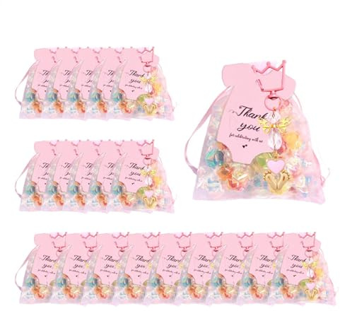Llavero de ángel para invitados, llavero de ángel para fiesta prenatal, favores de bautizo con tarjeta de agradecimiento, llavero de ángel de bautizo creativo para invitados, niñas, niños pequeños