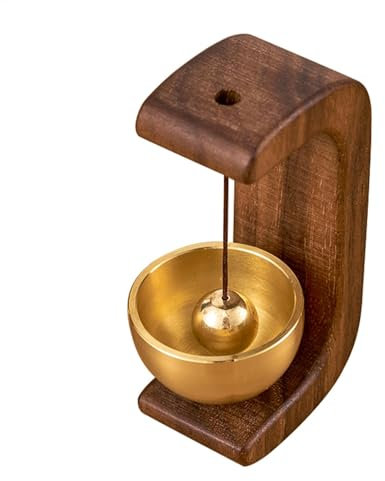 Puerto Magnético Sin Perforación, Timbre De Madera con Diseño De Campanillas De Viento, Campana De Comerciantes para Abrir Puertas, Adorno De Tendencia Colgante para Decoración Hogar Porche De Jardín