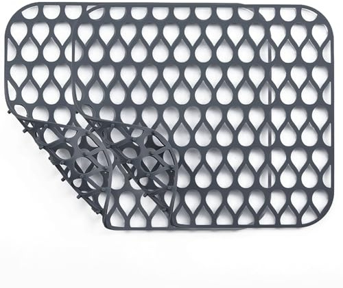 Silikon Spülbeckenmatte, Abtropfmatte Geschirr 34x30cm, iAnomla Sink Mat Spülmatte für Spülbecken, Rutschfeste Einlage Matte für Spülbecken, Matte Spülbeckenschutz Waschbecken Spülmatte Abtropfmatte