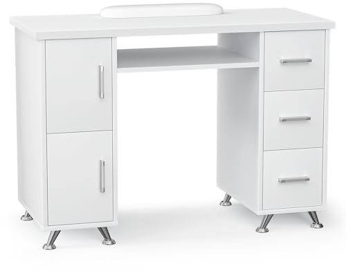 FreSup Manicure Table Nail Desk for Nail Tech, Acetone-Resistant