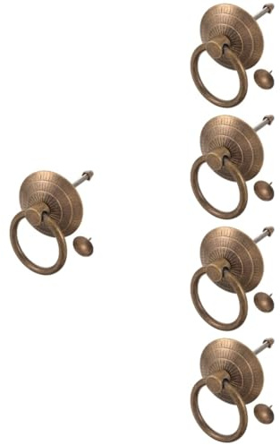 SHINEOFI 5pcs Brushed Door Knocker for Front Door Sturdy Metal Gate Knocker Brushed Finish for Home Security