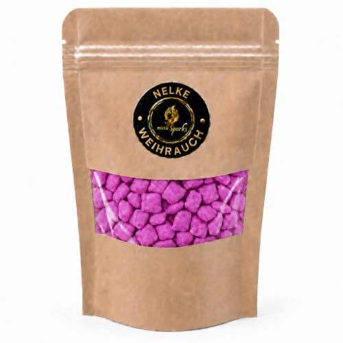 misticSparks Athos Kloster Weihrauch aus Griechenland – naturrein & handgemacht – Einzelduft für Rituale, Meditation, Achtsamkeit und Florale Aromen (50g, Nelke)