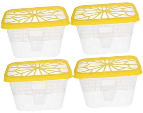 Yardenfun 4 Pezzi Box Assorbi Umidità Vuoto Riutilizzabile in Plastica per Armadio e Design con d Aria Migliorato per Uso