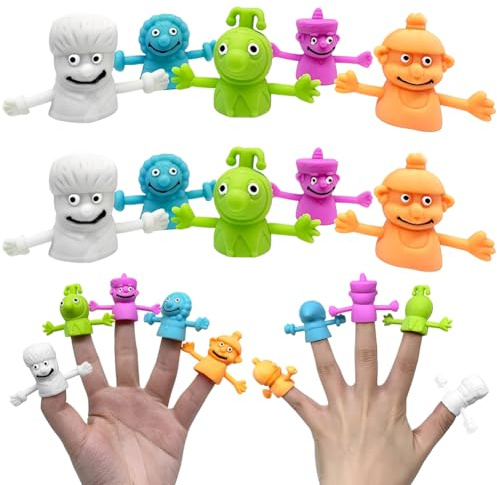 CRTLNYH Elfen Finger, 20PCS Monster Finger,Finger ElfenSilikon,Geeignet für Halloween, Cosplay-Party, Osterparty, Zufällige Farbe-Ausdehnbar-5.3 * 3.3 * 2.2CM