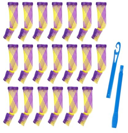 Sharplace 20 rulos en espiral sin para el cabello, kit de peinado de rizos en espiral fácil de usar.