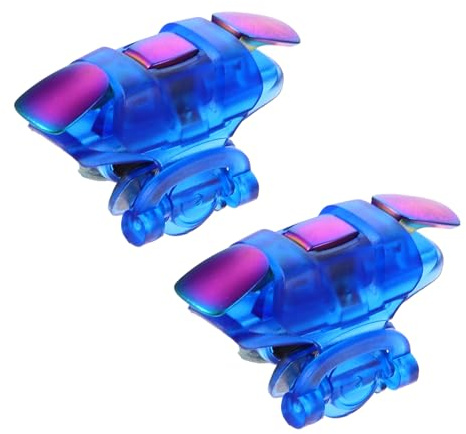 iplusmile Manette De Jeu Mobile Déclencheur Gauche Droite Ajustable, Accessoire De Jeux Pour Téléphones, Boutons En Alliage Métal, Silicone Antidérapant, Compatible, Bleu
