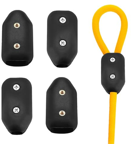 Yitexin 4 Stück wiederverwendbare Kunststoff Seilklemme, Doppel Seilklemmen mit Schrauben, würgeklemmen 8 mm Steckverbinder Geeignet für 6,8-8 mm Nylon oder geflochtenes Kabel verdrehtes (Style 1)