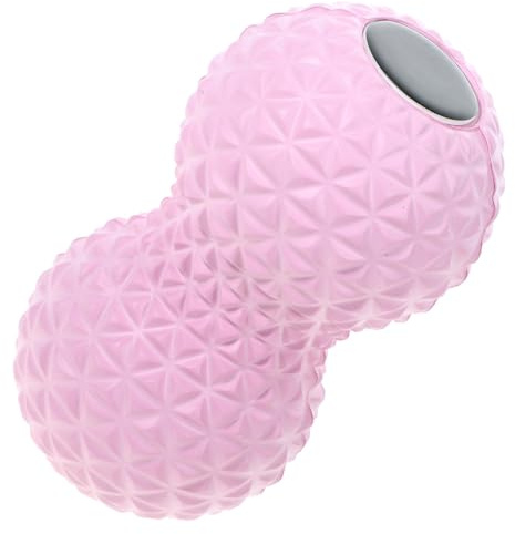 VALICLUD Massage Ball Peanut Shape Double Ball Set Pink Starlight Multi-use for Neck Foot and Fascia Relaxation Portable Fitness and Yoga Massager for Relief