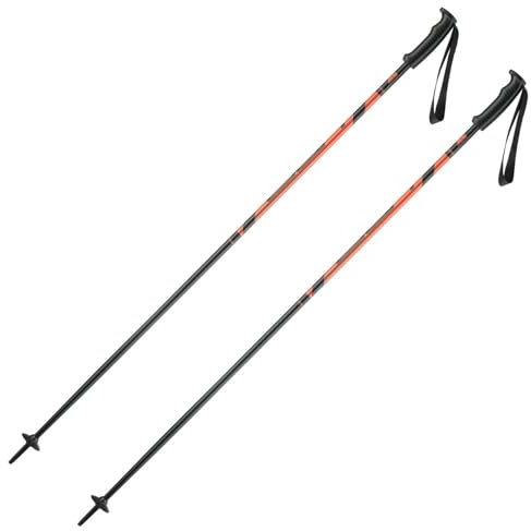 Skistöcke Elan Hotrod orange - 115cm - Alpin Ski Stöcke - hochwertiger Aluminium Skistock - All Mountain Stock - Unisex - ergonomischer Griff - verstellbare Handschlaufe