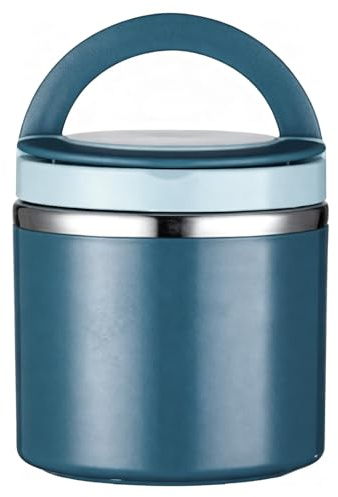 TASBER Thermos Food Flask for Hot/Cold Food, 630ml Stainless Steel Double Walled Insulated Jar Leakproof, Portable Leak Proof Soup Flask for School Offise Picnic Travel (Blue)