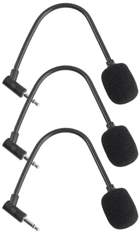 DECORNIJIA 3 Micrófonos Portátiles de Corte Recto para Computadora y Móvil, Juego de 3 Piezas (2 Canales Mono, Estéreo 3 Polos, 4 Pines), Micrófono Pequeño Esponja Plástica para Oficina y