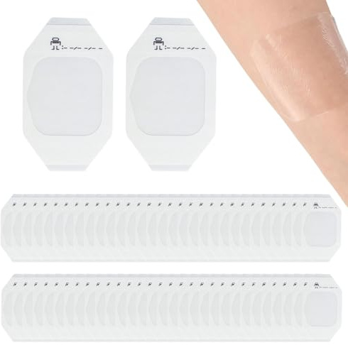 60 Unidades Apósitos De Película Transparente,6 × 7 CM Apositos Adhesivos Impermeables,Vendaje Impermeable,Autoadhesivo,Hipoalergénico Y Estéril,Adecuado Para Infusiones Y Heridas