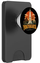 Vintage Yogyakarta Indonesia Travel Souvenir Landmark Gift PopSockets PopWallet for MagSafe