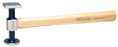 KS Tools 140.2139 Marteau à reteindre panne plate quadrillé fin en acier poli