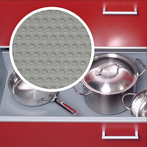 Schubladenmatte Schubladeneinlage Küche Noppen 500mm Meterware 1,5m Länge Silbergrau