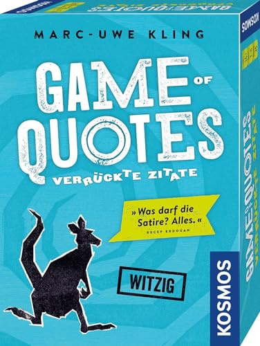 Kosmos Game of Quotes, Känguru-Chroniken Spiel ab 16 Jahren | verrückte Zitate, witziges Kartenspiel von Bestsellerautor Marc-Uwe Kling, für 3 bis 6 Spieler