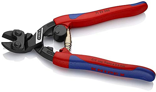 KNIPEX CoBolt Tronchese a doppia leva in confezione, 71 22 200 SB | Self-service rivestiti in materiale bicomponente, forma affusolata