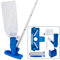 Deuba Set de Nettoyage de Piscine 3 pièces Aspiration Sol récipient de Collecte déchet Tige Variable Extensible 3 brosses Nettoyage Entretien Piscine