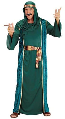 W WIDMANN MILANO Party Fashion - Kostüm Arabischer Scheich | Mit Robe, langer Weste, Gürtel und Kopftuch, Orientkostüm für Karneval, Mottopartys