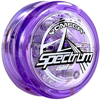 Yomega Spectrum beleuchtet den Fireball-Transaxle YoYo mit LED-Leuchten für mittlere, fortgeschrittene und Profi Level Seitentrickspiele + zusätzliche 2 Seiten & 3 Monate Garantie (blau) (violett)