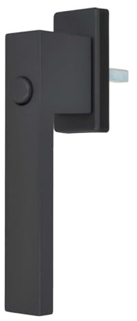 Design Aluminium Fenstergriff Dublin mit Druckknopf - pulverbeschichtet, Farbe:Grau RAL 7016 (matt), Stiftlänge:40mm