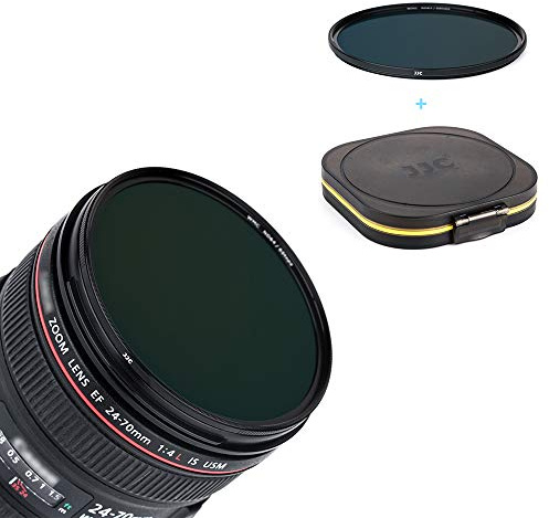 JJC 58mm ND64 ND Lens Filter 6-Stop Fixed Neutral Density Fader | Exposure Reduction ND 64 Filter with Moistureproof Filter Case, for Canon EF 50mm F1.4 EF 85mm F1.8 Fuji XC 16-50mm Lens